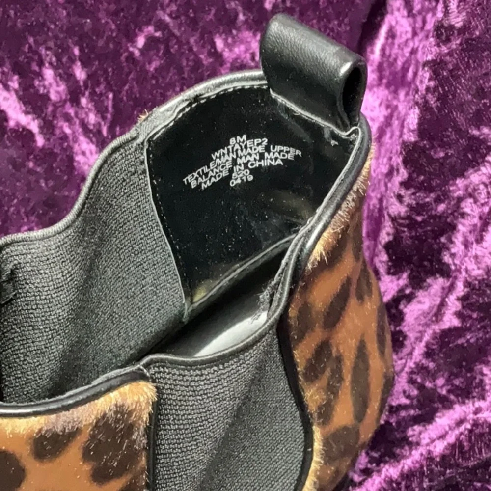 NIB NINE WEST LEOPARD PRINT BOOTIES 8M - Picture 4 of 5